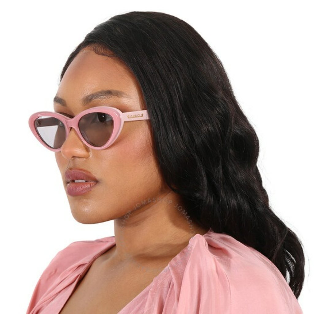 Gucci Gg1170s 004 Brand New Sunglasses Pink Grey Cat Eye Women
